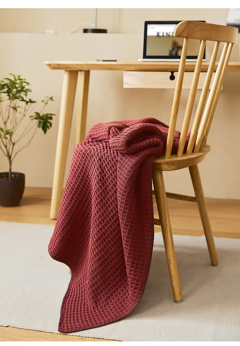 Waffle Cotton Throw Blanket