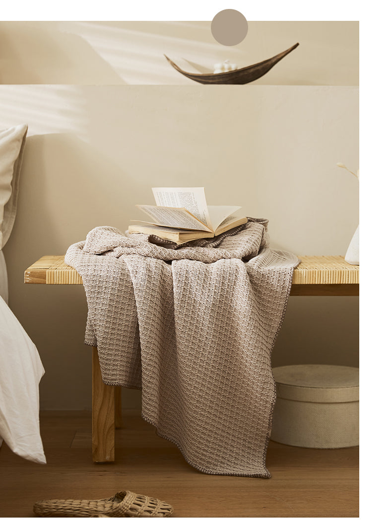 Waffle Cotton Throw Blanket