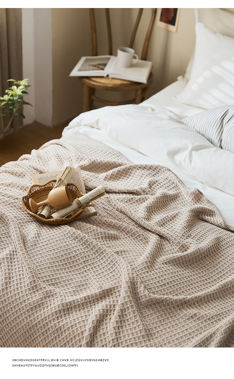Waffle Cotton Throw Blanket