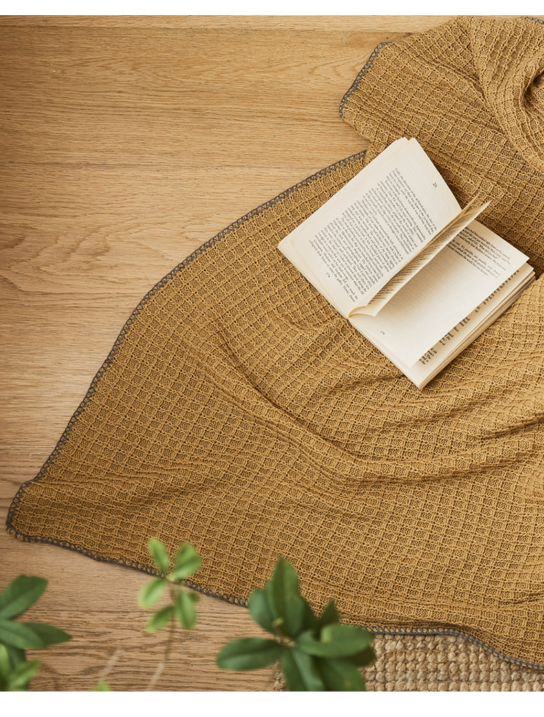 Waffle Cotton Throw Blanket