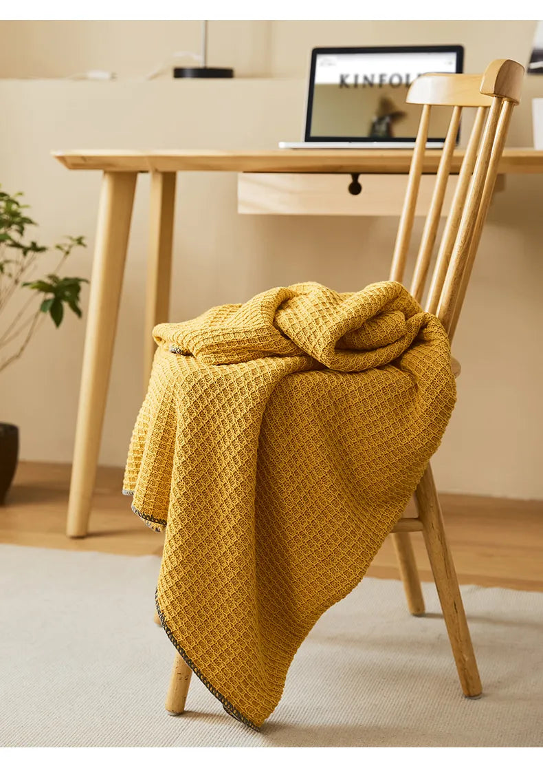 Waffle Cotton Throw Blanket